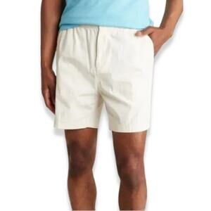 Abound Shorts Flat Front Design Elastic Waist Button Zip Closure Cream M XL NWT